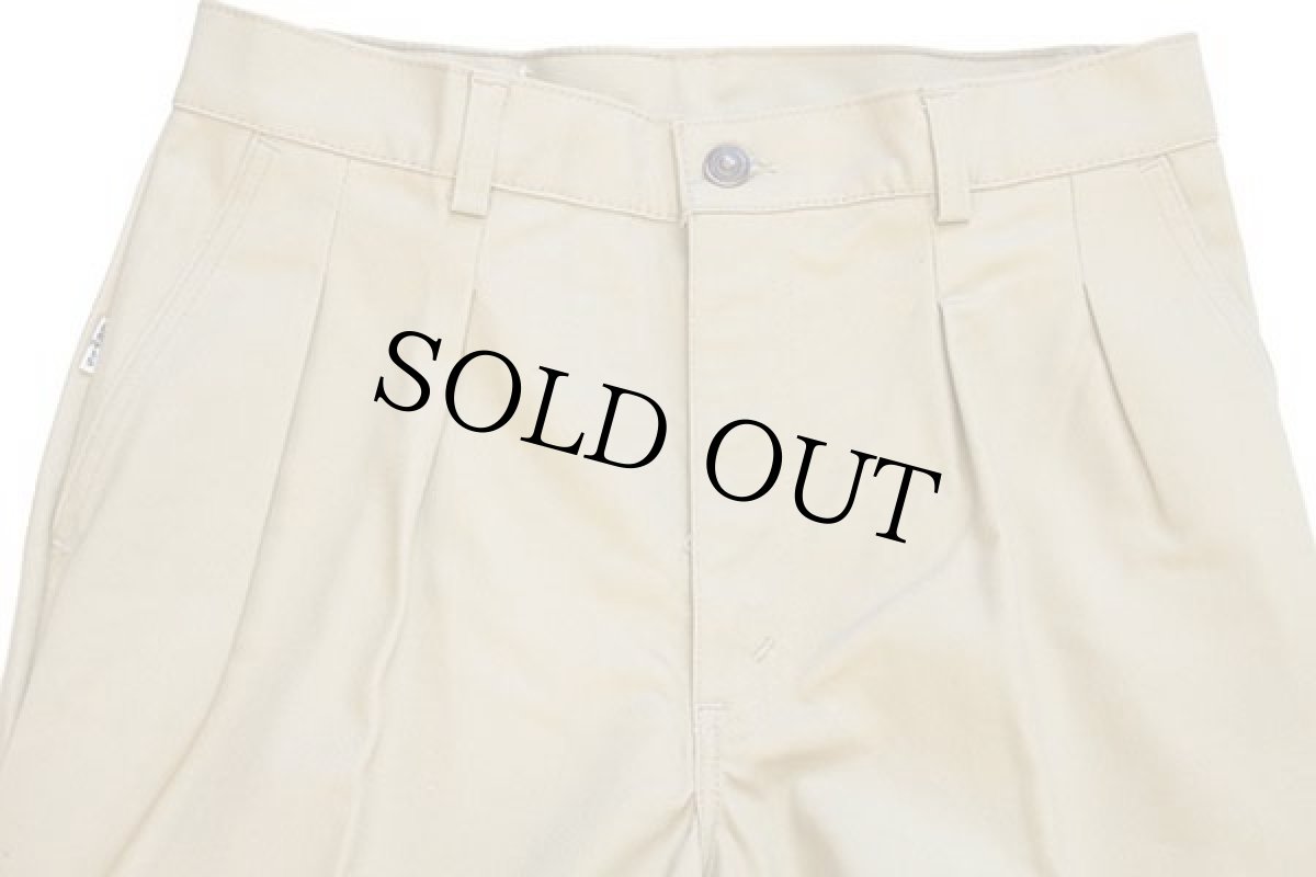 画像4: デッドストック★70s イタリア製 Levi'sリーバイス 696 ツータック ツイルパンツ 薄茶 w32 L36★ユーロ (4)