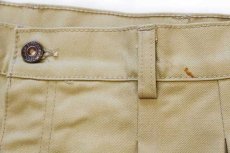 画像9: デッドストック★70s イタリア製 Levi'sリーバイス 696 ツータック ツイルパンツ 薄茶 w34 L36★A ユーロ (9)