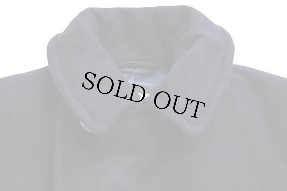 画像3: 80s 米軍 U.S.NAVY パッチ付き メルトン ウール ピーコート 黒 36R (3)