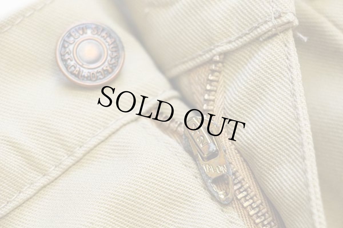 画像7: デッドストック★70s イタリア製 Levi'sリーバイス 696 ツータック ツイルパンツ 薄茶 w34 L36★A ユーロ (7)