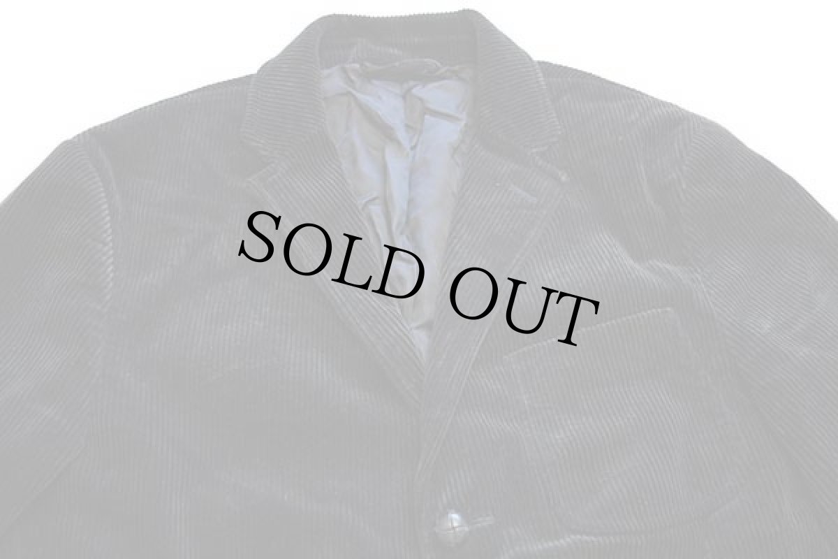 画像3: ポロ ラルフローレン 3つボタン エルボーパッチ付き 太畝 コーデュロイ テーラードジャケット 黒 42R (3)