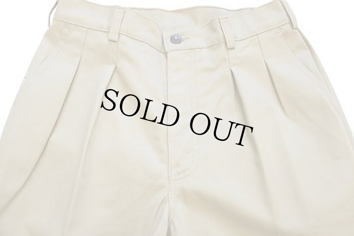 画像4: デッドストック★70s イタリア製 Levi'sリーバイス 696 ツータック ツイルパンツ 薄茶 w34 L36★B ユーロ (4)