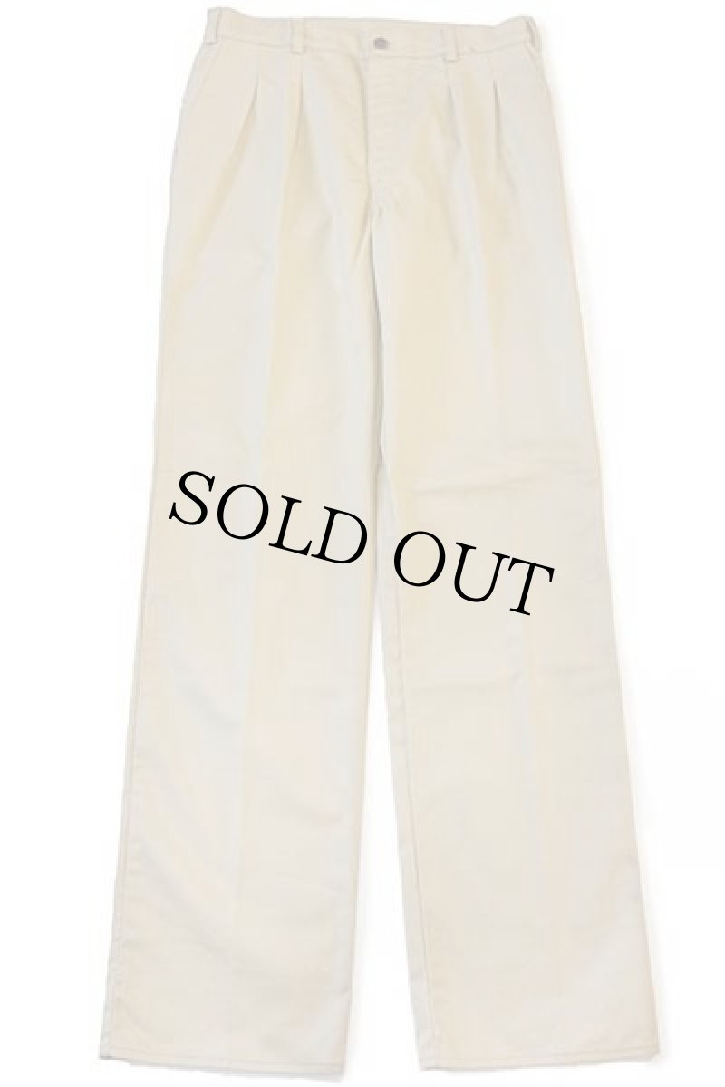 画像2: デッドストック★70s イタリア製 Levi'sリーバイス 696 ツータック ツイルパンツ 薄茶 w34 L36★A ユーロ (2)