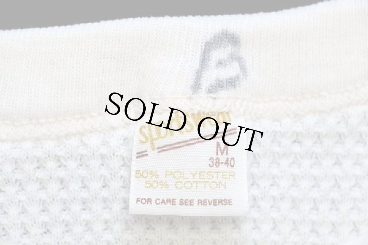 画像4: 80s sportswear サーマルシャツ ナチュラル M (4)