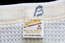 画像4: 80s sportswear サーマルシャツ ナチュラル M (4)