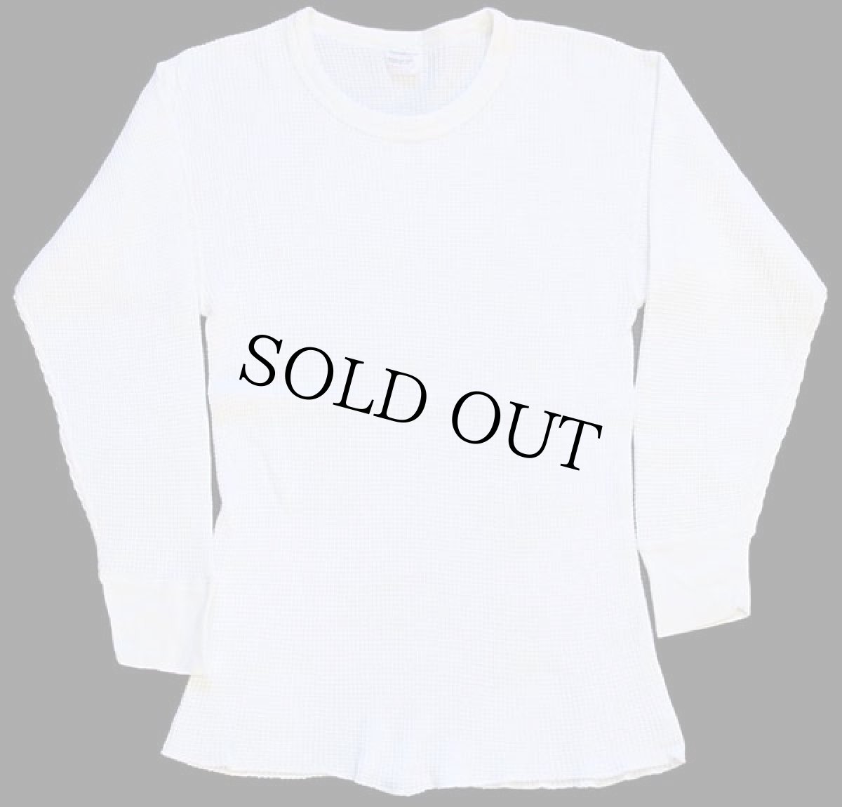 画像2: 70s Sears コットン サーマルシャツ ナチュラル (2)