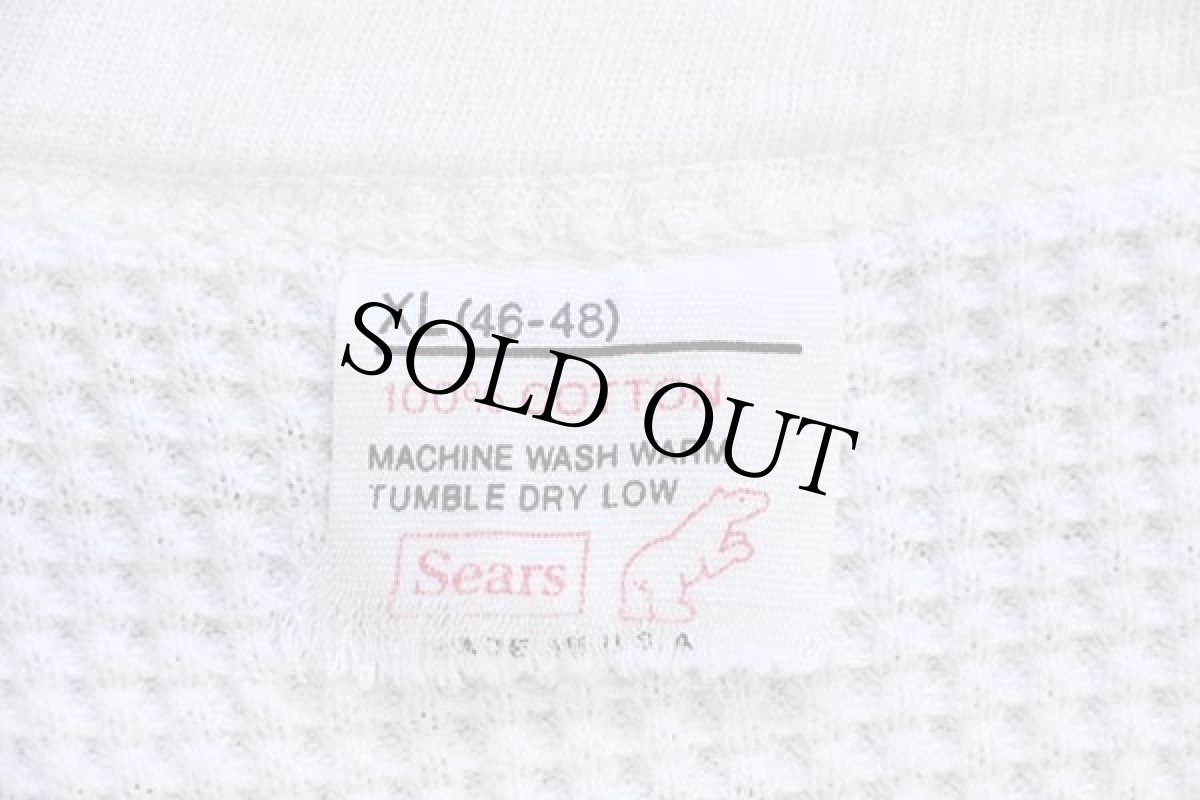 画像4: 70s Sears コットン サーマルシャツ ナチュラル (4)