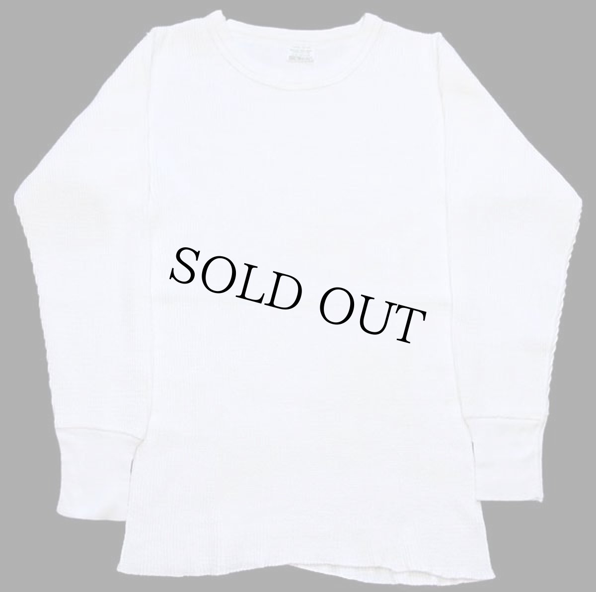 画像2: 70s Sears コットン サーマルシャツ ナチュラル L (2)