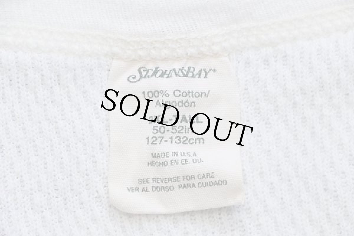 画像4: 90s USA製 JCPenney STJOHN'SBAY コットン サーマルシャツ ナチュラル 2XL-T (4)