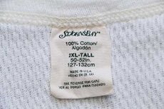 画像4: 90s USA製 JCPenney STJOHN'SBAY コットン サーマルシャツ ナチュラル 2XL-T (4)