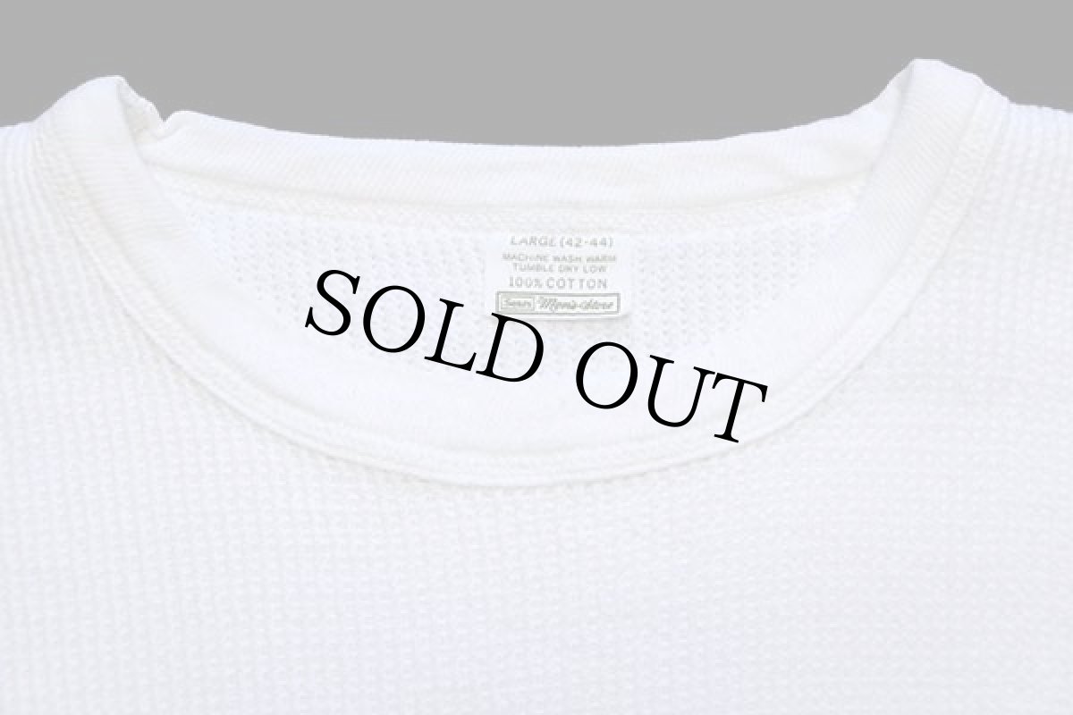 画像3: 70s Sears コットン サーマルシャツ ナチュラル L (3)