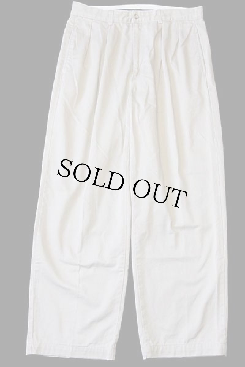 画像2: 90s USA製 ポロ ラルフローレン ツータック コットン チノパン ベージュ w32 (2)