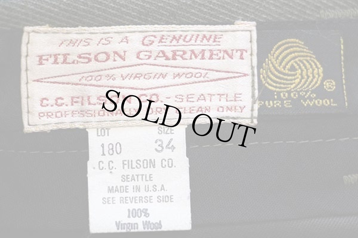 画像6: 80s USA製 FILSONフィルソン ウィップコード ウールパンツ オリーブ 34 (6)