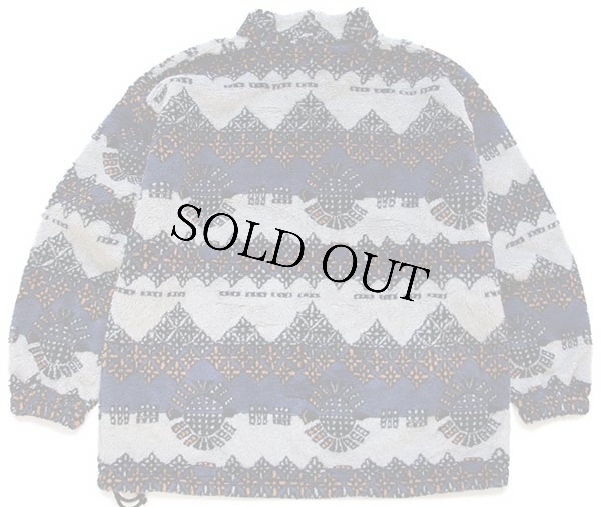 画像2: 90s イタリア製 Out Time 総柄 モックネック プルオーバー パイル フリース (2)