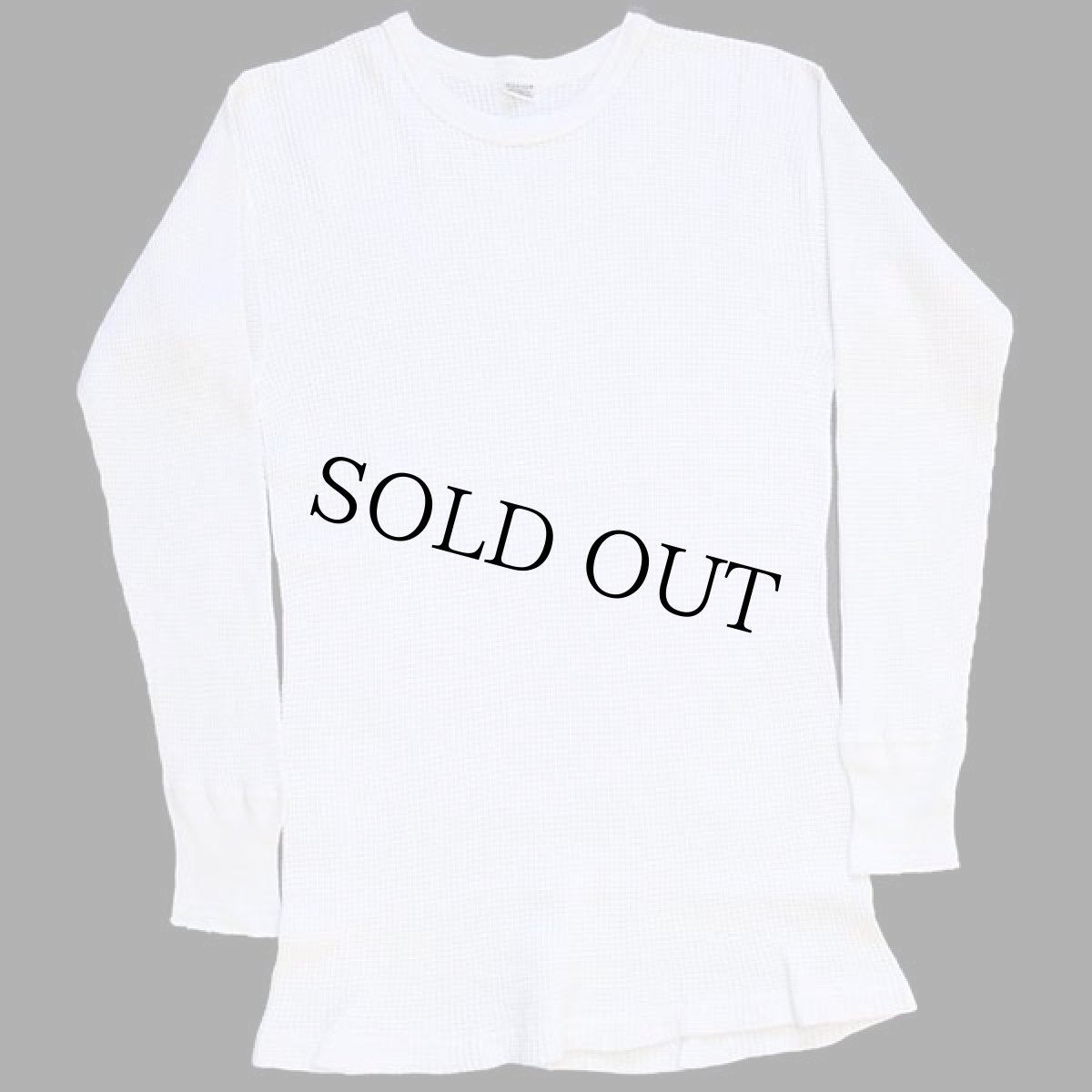 画像2: 50s MONTGOMERY WARD BRENT Healthgar コットン サーマルシャツ ナチュラル L (2)