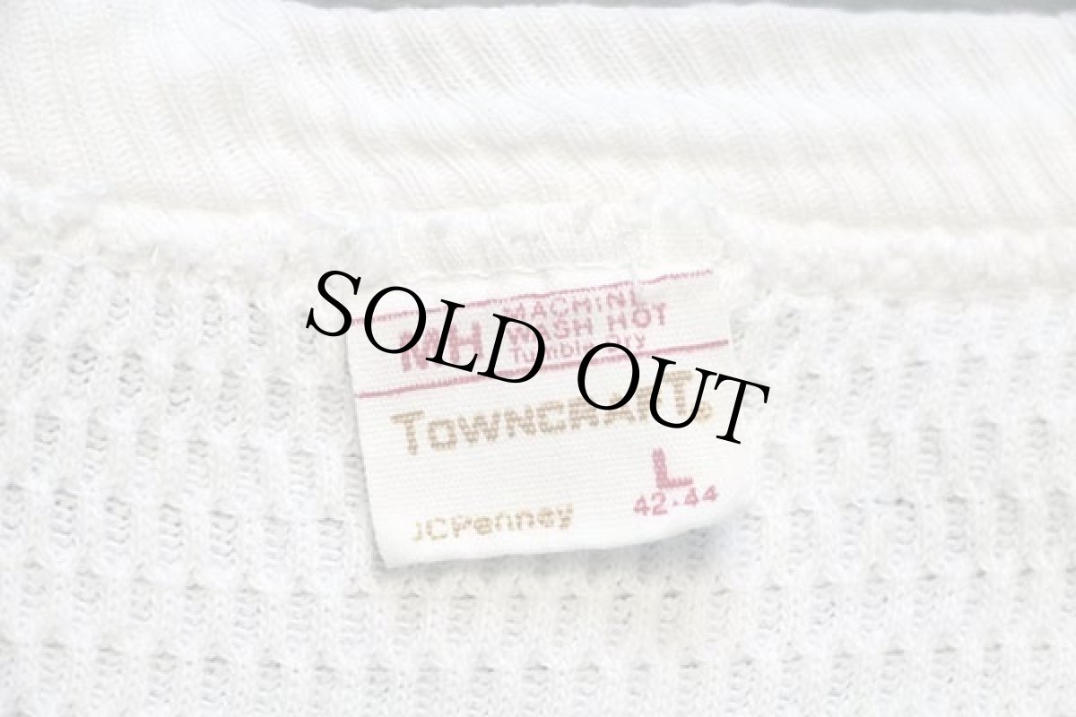 画像4: 70s JCPenney TOWNCRAFT コットン サーマルシャツ ナチュラル L (4)