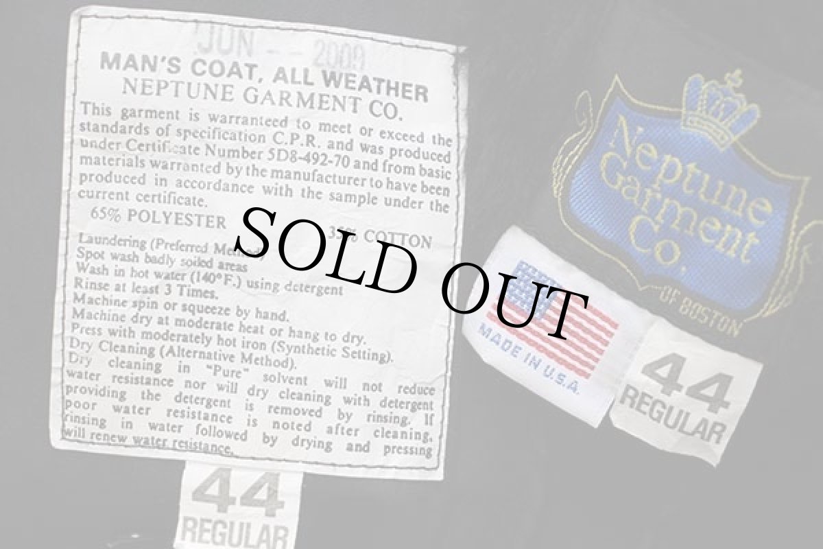 画像4: 00s USA製 米軍 U.S.NAVY ボアライナー付き オールウェザー ステンカラーコート 黒 44R★レインコート (4)