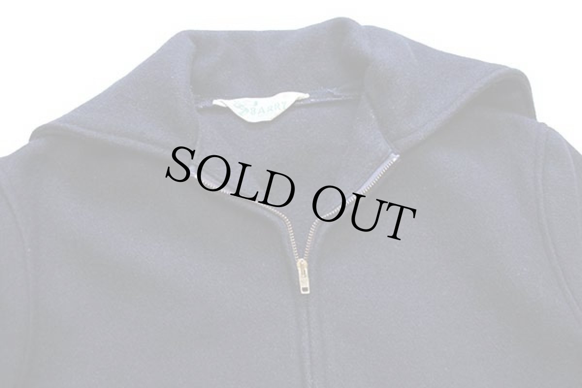 画像3: 60s BARRY メルトン ウール カデットコート 濃紺 M (3)