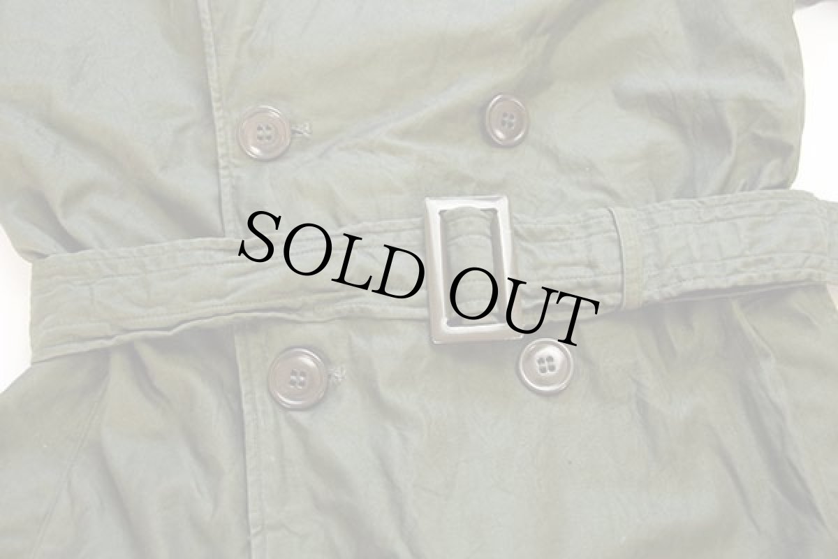 画像8: 50s 米軍 U.S.ARMY パッチ付き コットンサテン オーバーコート オリーブグリーン S-L★トレンチコート (8)