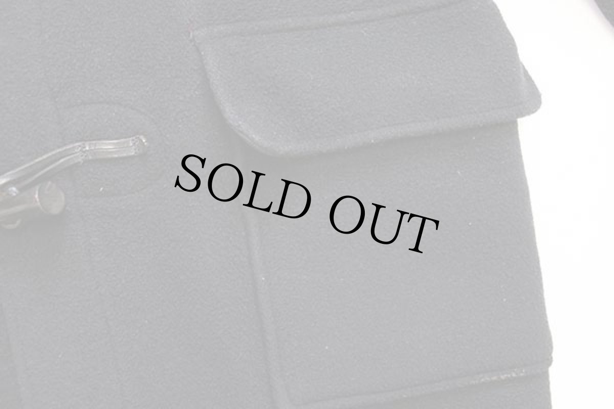 画像7: 90s 英国製 Gloverallグローバーオール タータンチェックライナー メルトン ウール ダッフルコート 黒 38 (7)