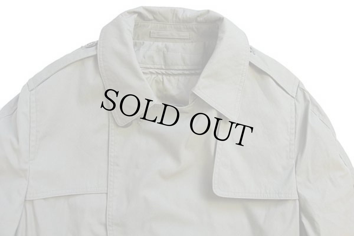 画像4: 10s 米軍 USMC キルティングライナー付き オールウェザー トレンチコート グリーングレー 40L★レインコート (4)