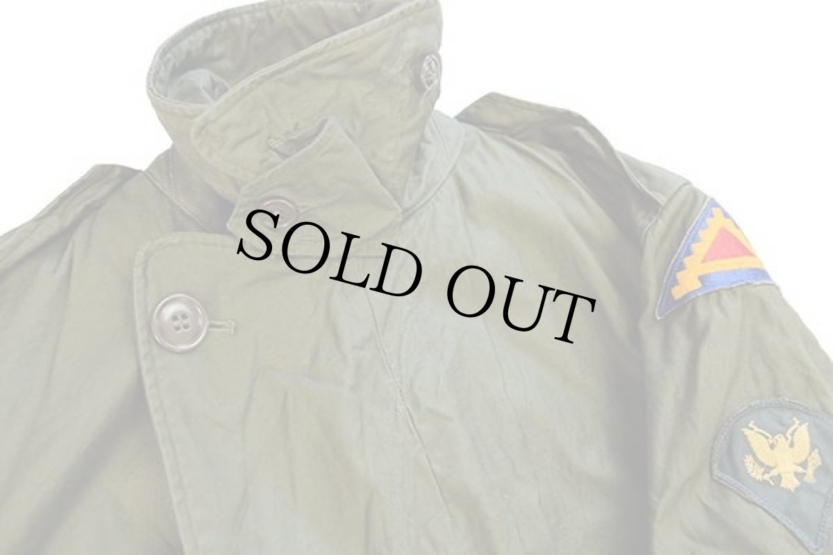 画像4: 50s 米軍 U.S.ARMY パッチ付き コットンサテン オーバーコート オリーブグリーン S-L★トレンチコート (4)