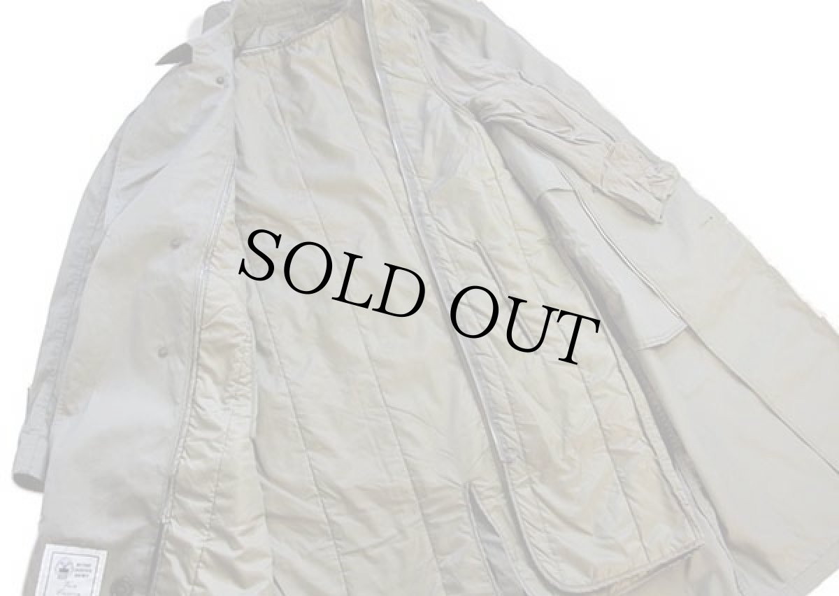 画像6: 10s 米軍 USMC キルティングライナー付き オールウェザー トレンチコート グリーングレー 40L★レインコート (6)