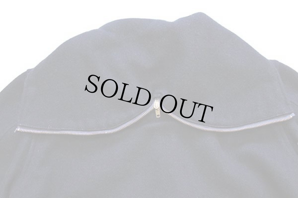 画像4: 60s BARRY メルトン ウール カデットコート 濃紺 M (4)