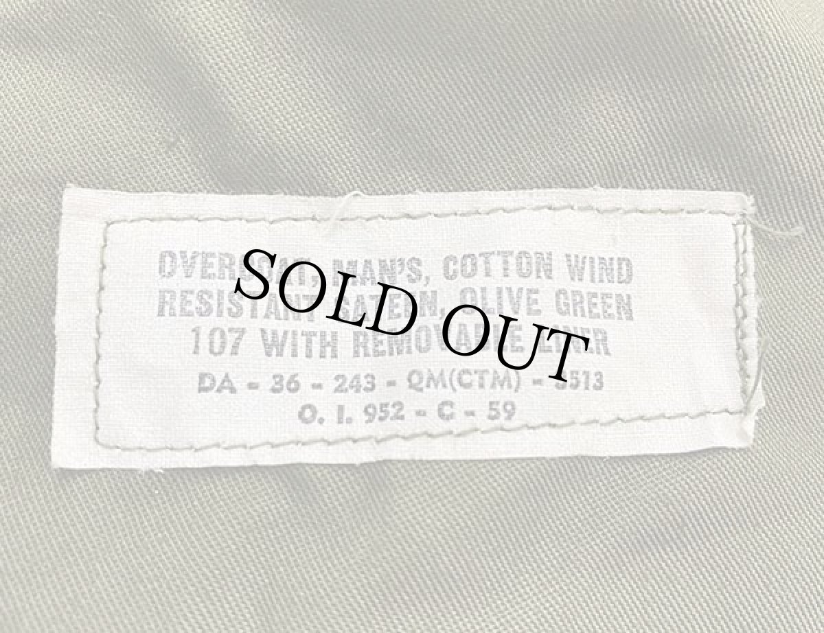 画像6: 50s 米軍 U.S.ARMY パッチ付き コットンサテン オーバーコート オリーブグリーン S-L★トレンチコート (6)