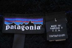 画像4: 00s USA製 patagoniaパタゴニア R4 POLARTEC フリースベスト セイロンブルー L★刺繍ロゴ (4)