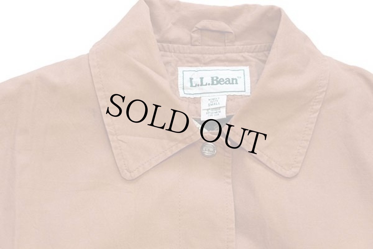 画像4: デッドストック★90s L.L.Bean タータンチェック ウールライナー付き コットン キャンバス ダスターコート サドル W-S (4)