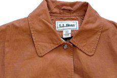 画像4: デッドストック★90s L.L.Bean タータンチェック ウールライナー付き コットン キャンバス ダスターコート サドル W-S (4)