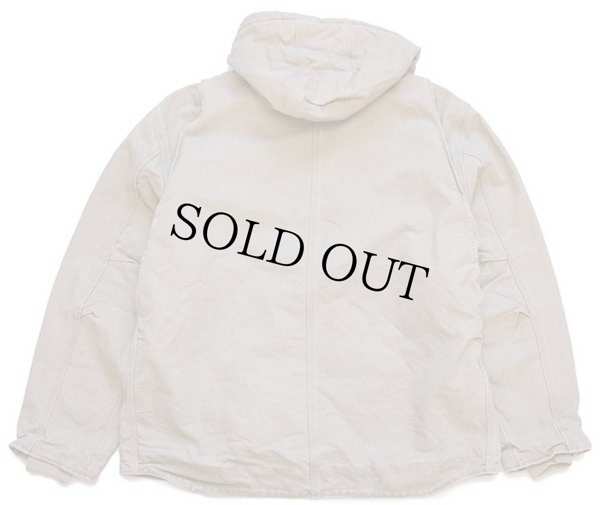 画像2: メキシコ製 carharttカーハート シェルパラインド サンドストーン ダック地 シエラジャケット グレーベージュ XL (2)