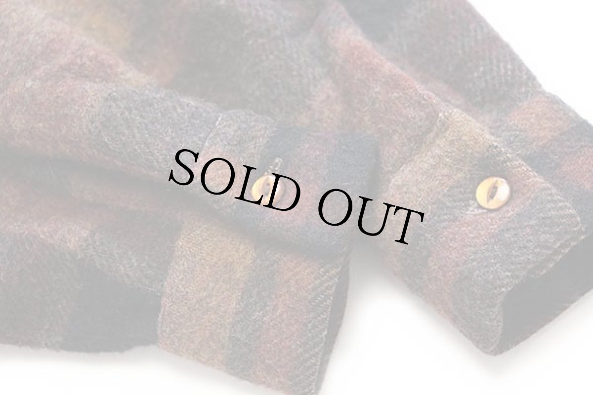 画像7: 60s PURITAN チェック ウールシャツ M (7)