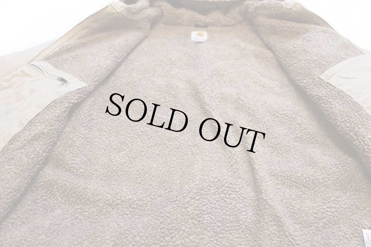 画像5: メキシコ製 carharttカーハート シェルパラインド サンドストーン ダック地 シエラジャケット グレーベージュ XL (5)