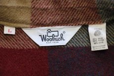 画像4: 70s Woolrichウールリッチ ブロックチェック ウール シャツジャケット L (4)