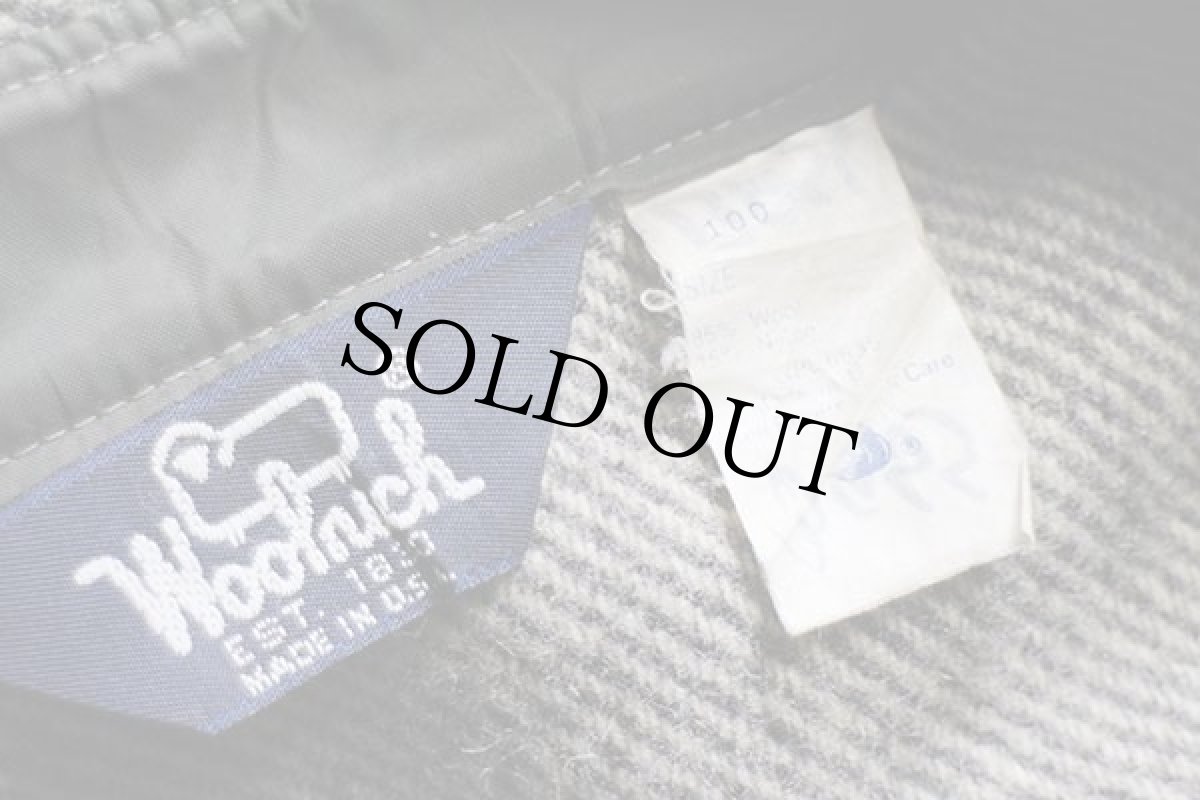 画像4: 80s USA製 Woolrichウールリッチ ツイード ウールシャツ グレー XL (4)