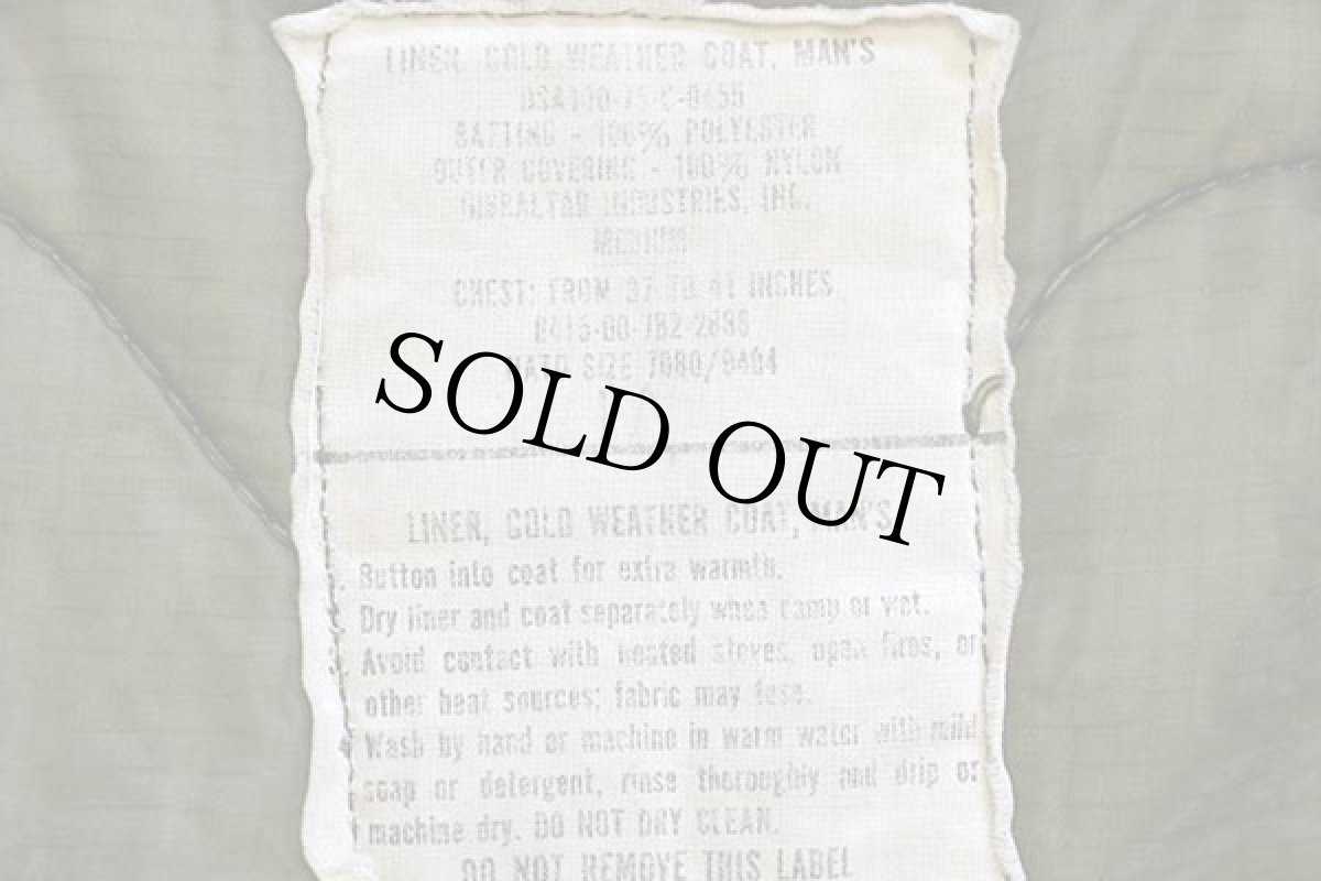 画像4: 70s 米軍 U.S.ARMY M-65 フィールドジャケット ツートン ナイロン キルティングライナー オリーブ M (4)