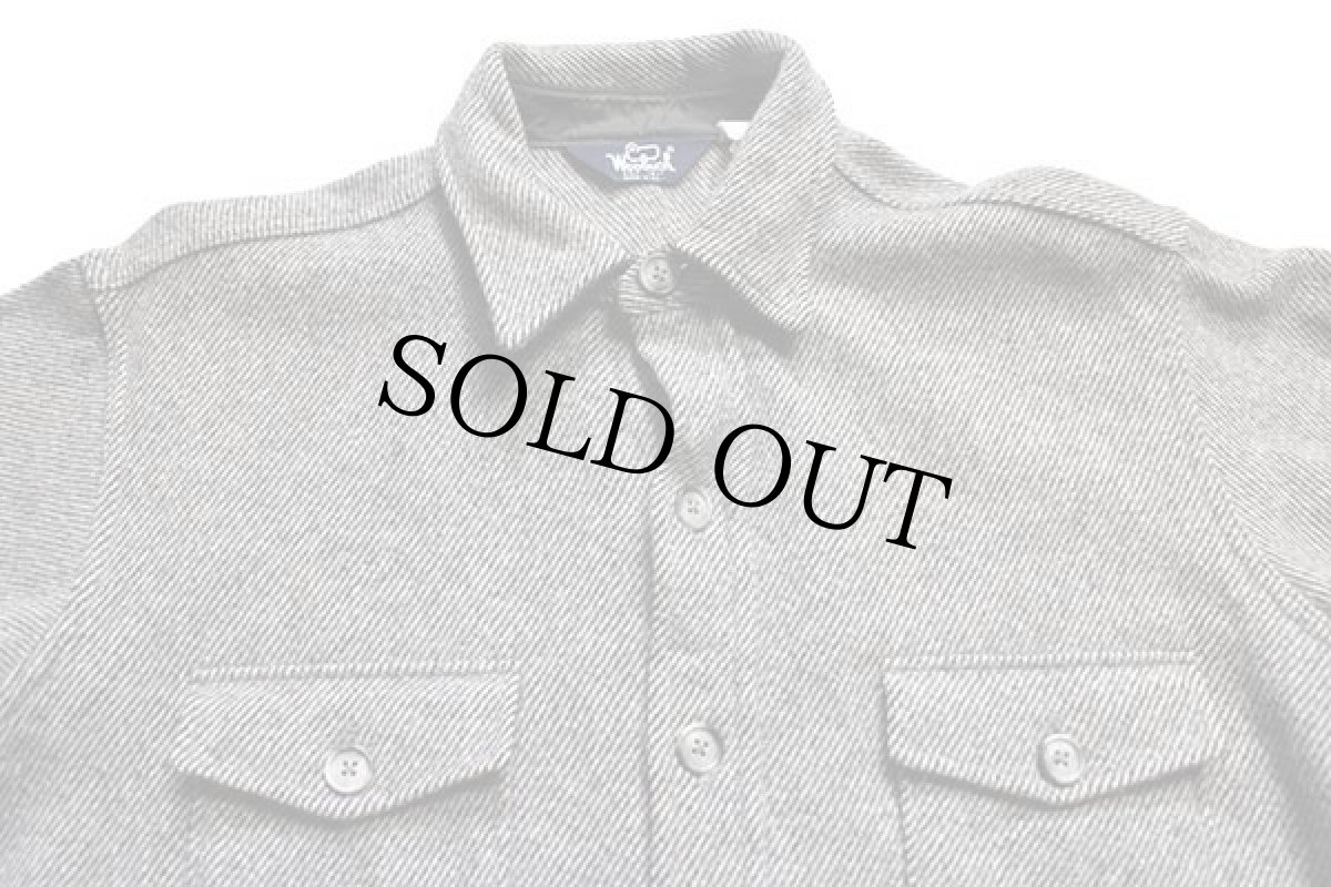 画像3: 80s USA製 Woolrichウールリッチ ツイード ウールシャツ グレー XL (3)