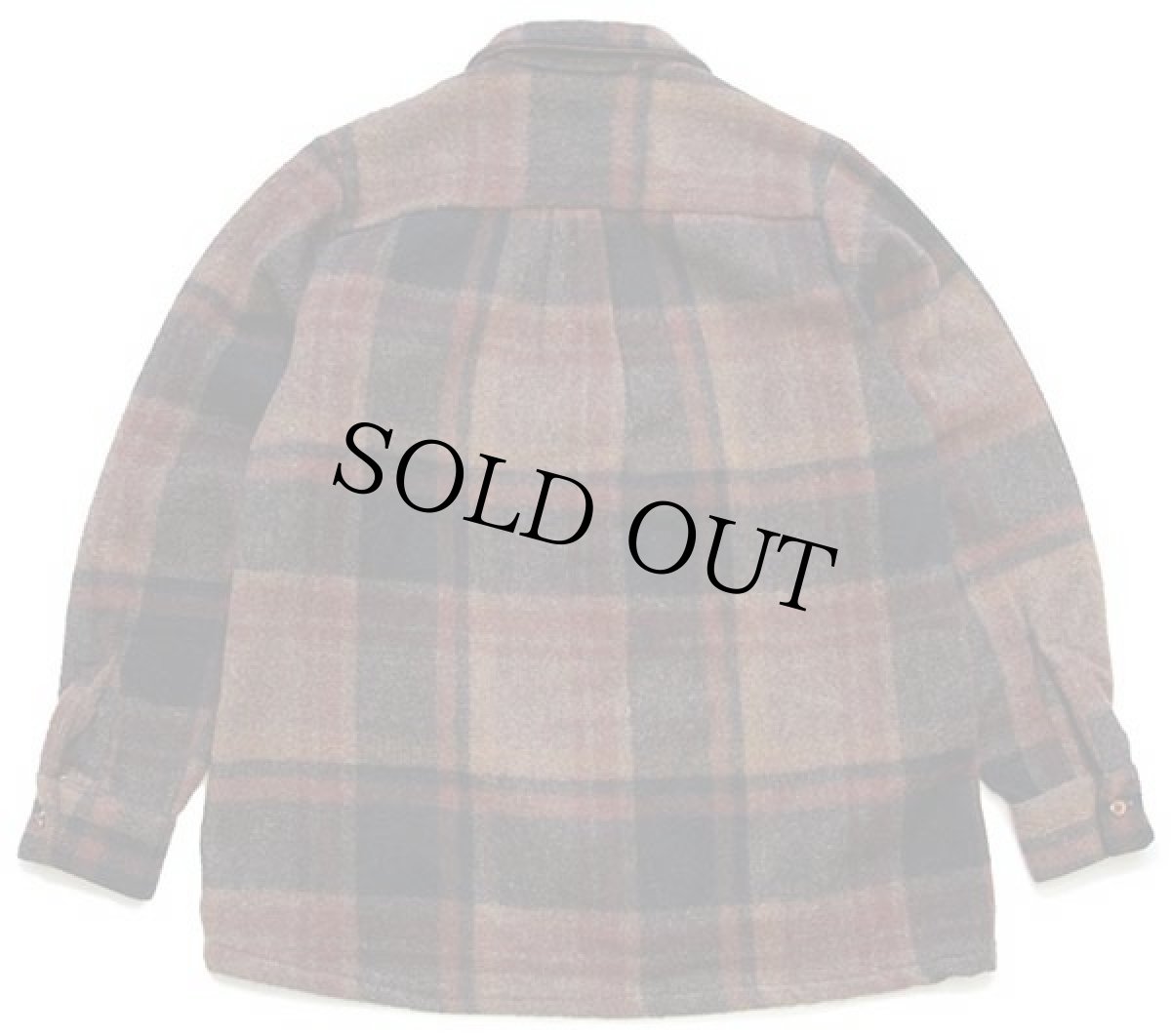 画像2: 60s PURITAN チェック ウールシャツ M (2)