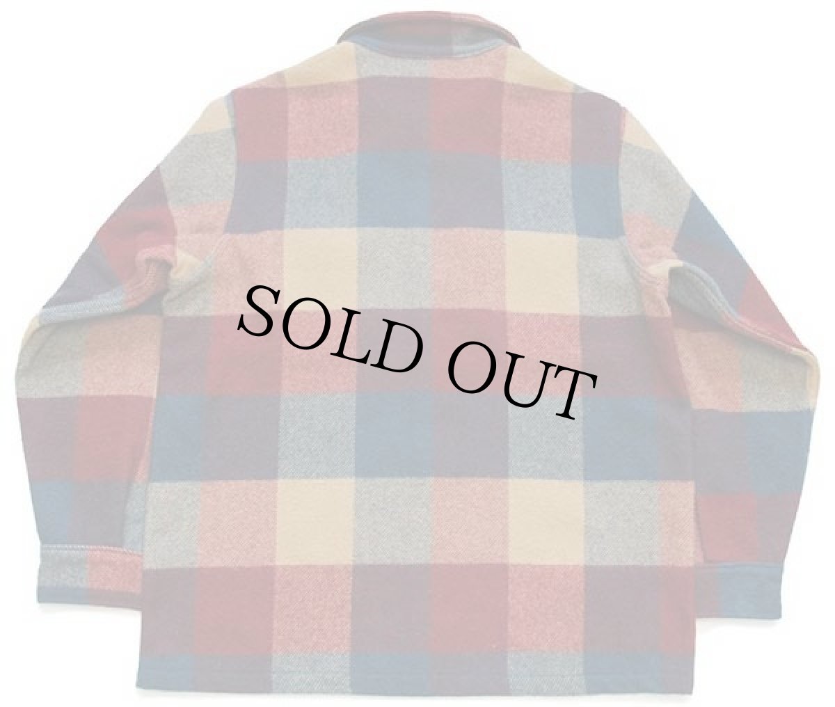 画像2: 70s Woolrichウールリッチ ブロックチェック ウール シャツジャケット L (2)