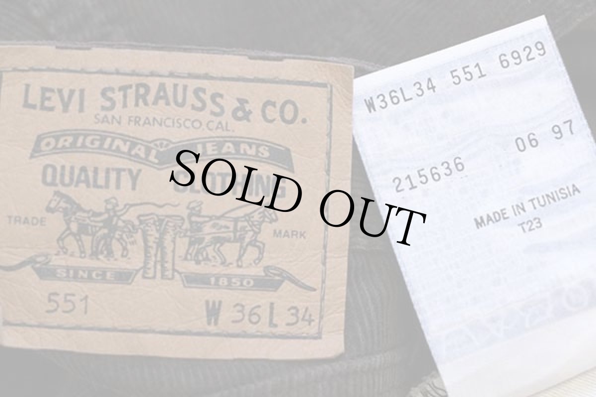 画像6: 90s Levi'sリーバイス 551 コーデュロイパンツ 焦げ茶 w36★ユーロ (6)