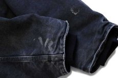画像7: メキシコ製 carharttカーハート シェルパラインド サンドストーン ダック地 シエラジャケット ペンキ飛び 黒 フェード L-T (7)