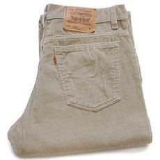 画像1: 90s USA製 Levi'sリーバイス 10952 太畝 コーデュロイパンツ グレーベージュ 13 M (1)