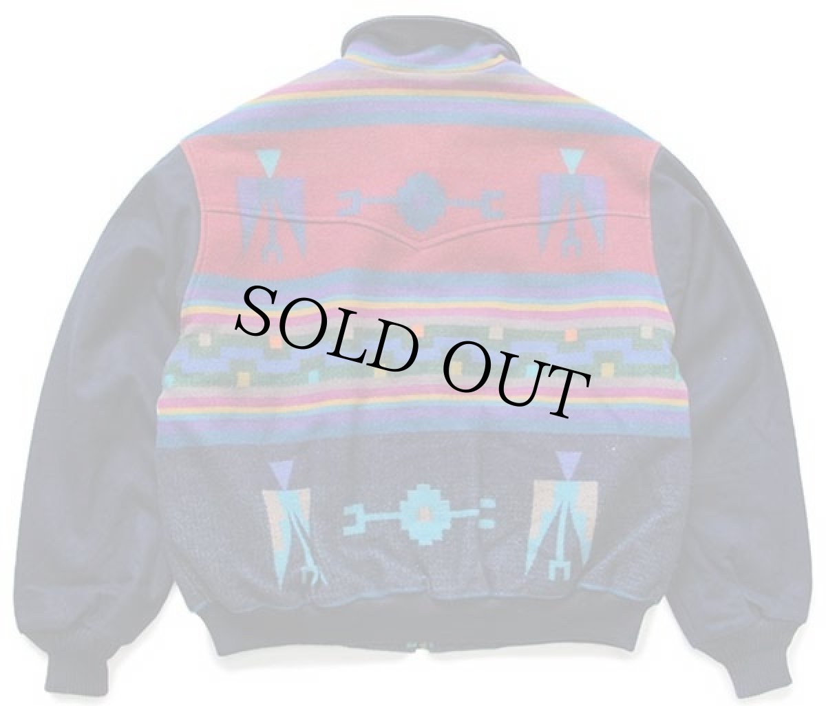 画像2: 90s USA製 PENDLETONペンドルトン ネイティブ柄 Thinsulate 中綿入り ウール ブランケット ジャケット XL (2)