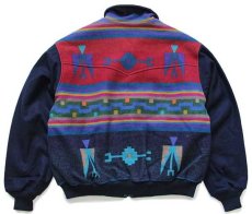 画像2: 90s USA製 PENDLETONペンドルトン ネイティブ柄 Thinsulate 中綿入り ウール ブランケット ジャケット XL (2)