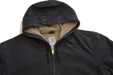 画像3: メキシコ製 carharttカーハート シェルパラインド ダック地 アクティブジャケット パーカー 黒 XL (3)