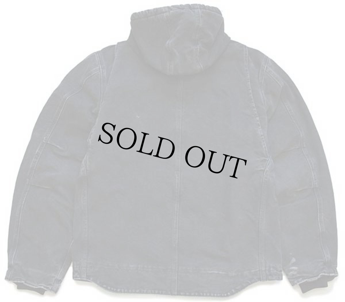 画像2: メキシコ製 carharttカーハート シェルパラインド サンドストーン ダック地 シエラジャケット ペンキ飛び 黒 フェード L-T (2)