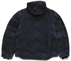 画像2: メキシコ製 carharttカーハート シェルパラインド サンドストーン ダック地 シエラジャケット ペンキ飛び 黒 フェード L-T (2)