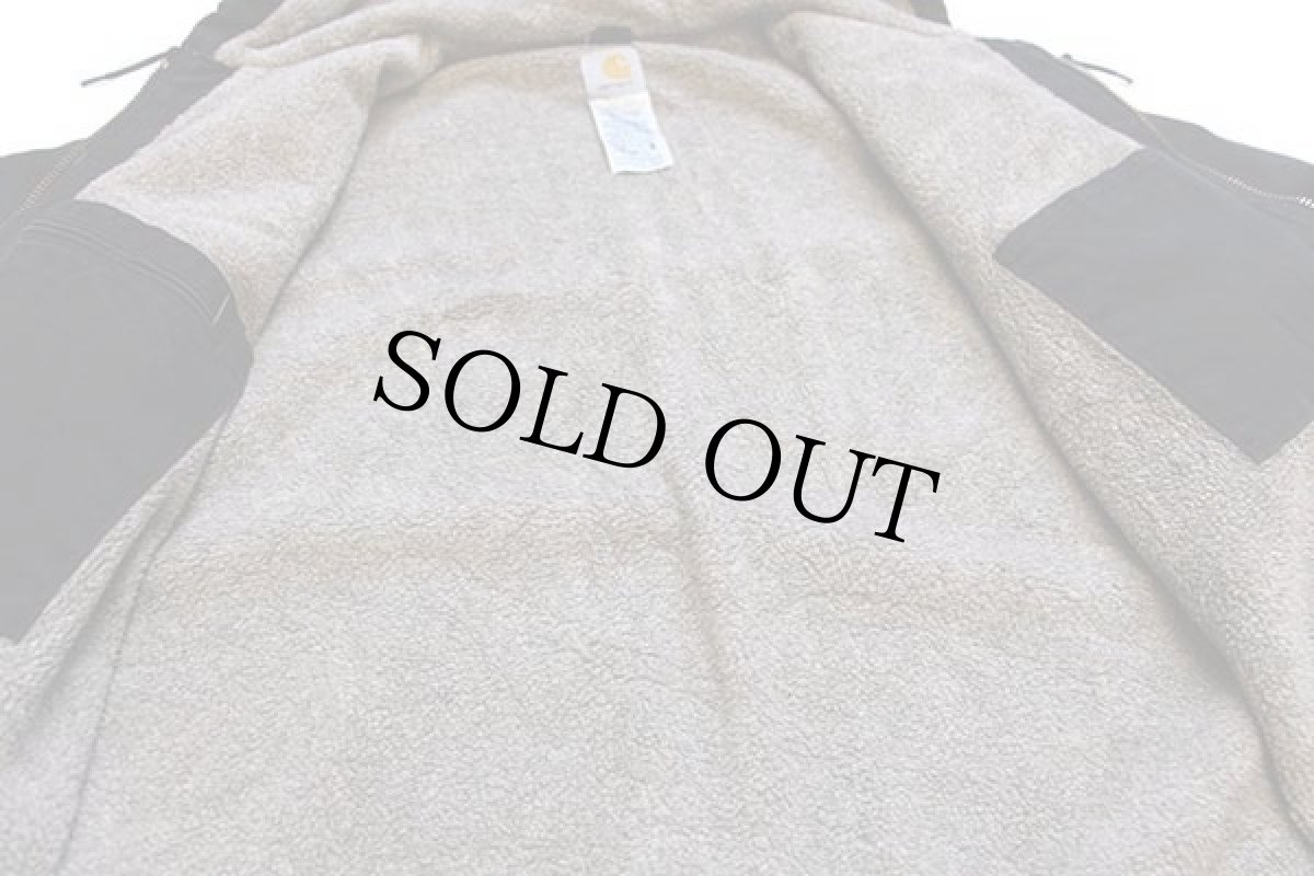 画像5: メキシコ製 carharttカーハート シェルパラインド ダック地 アクティブジャケット パーカー 黒 XL (5)